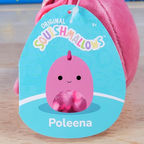 Squishmallow Poleena the Dinosaur 3" Clip UltraSoft Prehistoric Squad Toy Plush - Picture 9 of 11